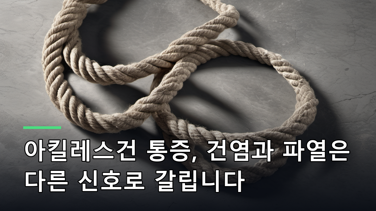 아킬레스건 통증, 건염과 파열은 다른 신호로 갈립니다