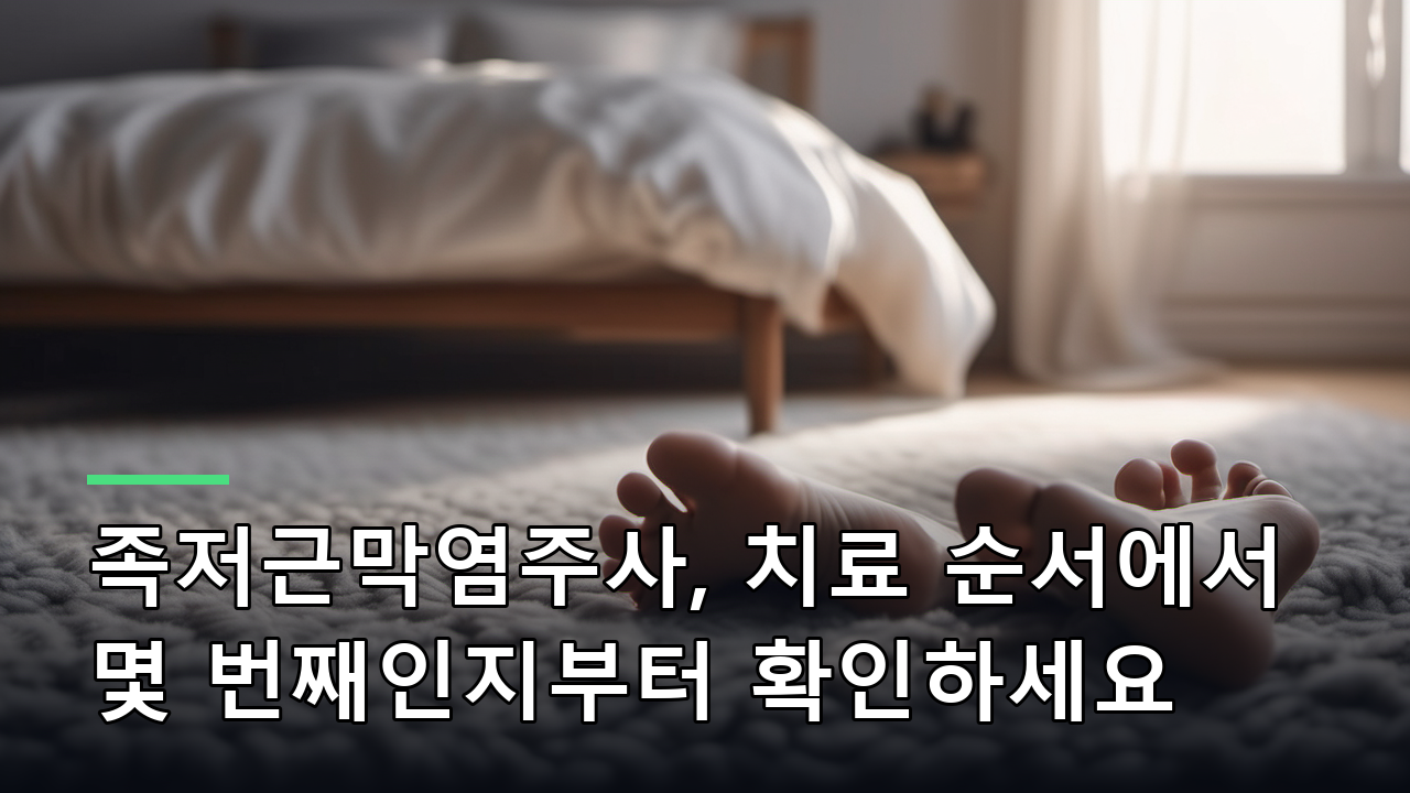 족저근막염주사, 치료 순서에서 몇 번째인지부터 확인하세요