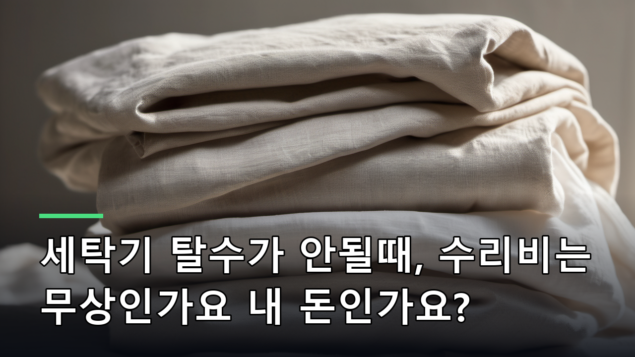 세탁기 탈수가 안될때, 수리비는 무상인가요 내 돈인가요?
