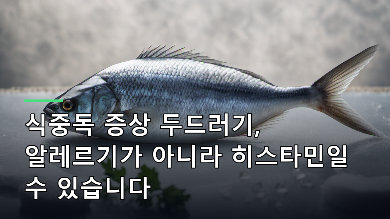 식중독 증상 두드러기, 알레르기가 아니라 히스타민일 수 있습니다